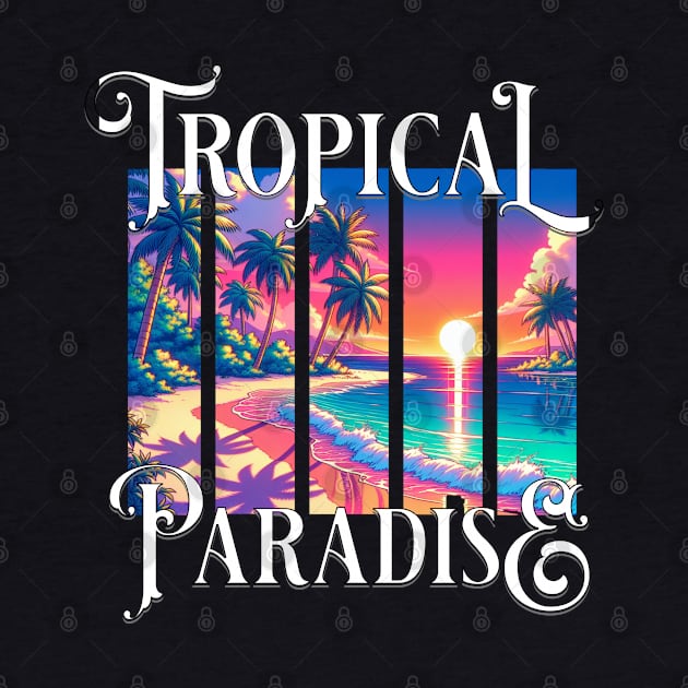 Tropical Paradise Vertical Bars by TravelTeezShop